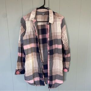 NWOT Aerie Button Plaid Shirt